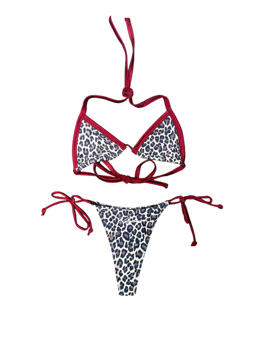 Cheetah Print 2 Piece Bikini thong